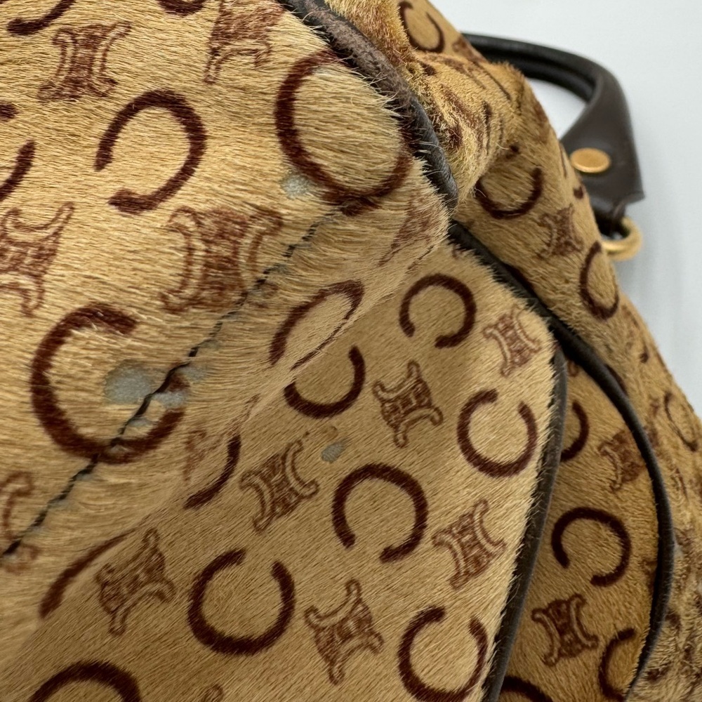 Celine-Authentic-Macadam Boogie Pony Hair Tote - Picture 8 of 16